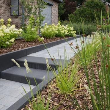 Megapalissade opsluitband Strained Cole Black 100x50x8 cm. ~