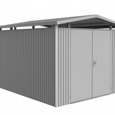 Berging Panorama zilvergrijs - dubbele deur