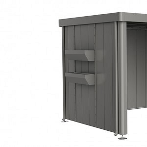 Flora Board schapstaander  donkergrijs metallic  82x25x188~