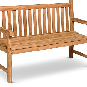 Cordoba Teak Bench Indonesian Legal Wood Certificaat 150 cm Teak (150x65x92 cm) ~