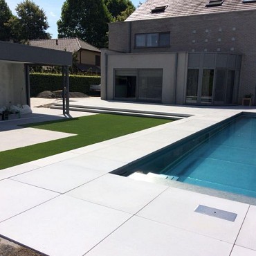 Zwembadrand Air Grey Soft 100x100x5/6 cm. ~