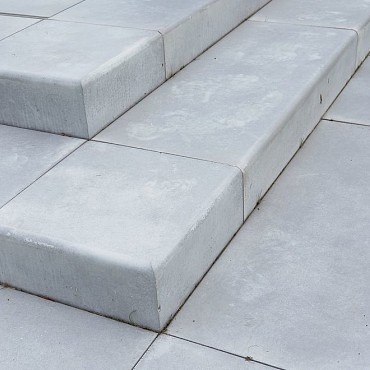 Traptrede Air Grey Soft Hoekstuk 40x40x15 cm. (langere levertijd mogelijk) ~