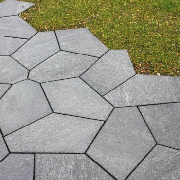 Strained Glacier Grey Hoek verband (5-hoekig 27x48x10 cm, 6-hoekig 28x28x10 cm) ~