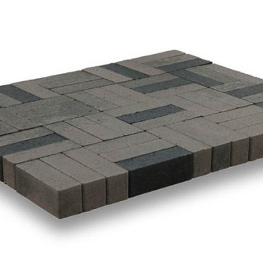 Dikformaat strak grijs-zwart 20x6,5x6,5 cm. ~