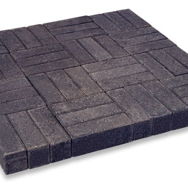Dikformaat met facet antraciet 21x7x7 cm. ~
