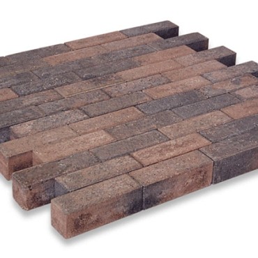 Dikformaat met facet bruin-zwart 21x7x7 cm. ~