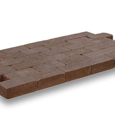 Keiformaat getrommeld kastanje bruin 21x10,5x7 cm. ~