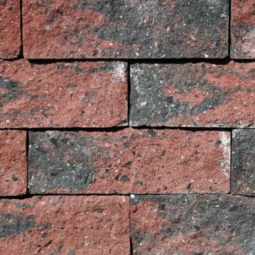 Splijtblokken rood/zwart 30x15x10 cm ~
