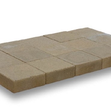 Strakstones geel-witcement 10,5x10,5x7 cm. ~