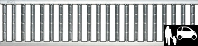 ACO (los) sleufrooster verzinkt 100 cm. ~