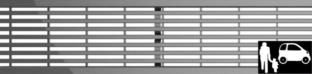 ACO (los) langstaafrooster RVS 100 cm. ~
