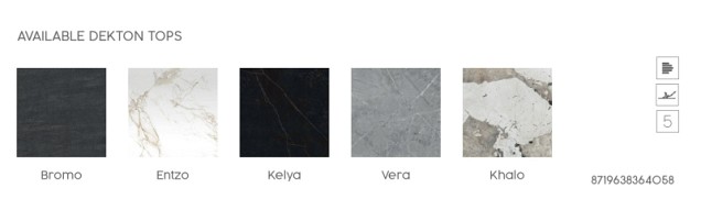 May Tafel frame Dekton Alu Frame  (84x84x35 cm) ~