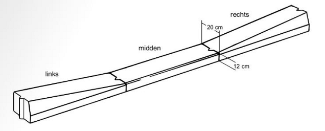 Inritband 18/20 visbek  midden KOMO grijs 20x12x100 cm. ~