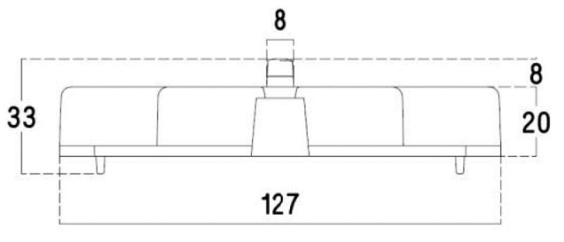 Onzichtbaar rooster t.b.v. Connecto 100 L=50 cm. ~