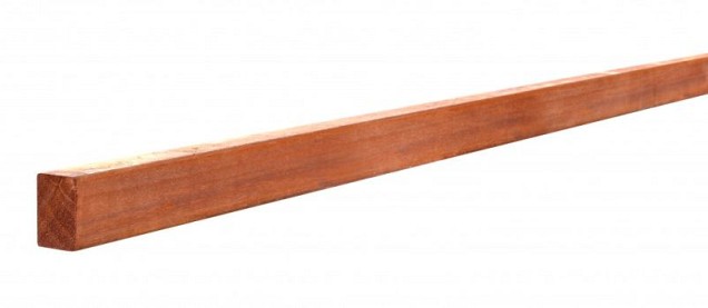 Azobe Hardhouten regel, 4-zijdig glad geschaafd 4,5x9x400 cm. ~