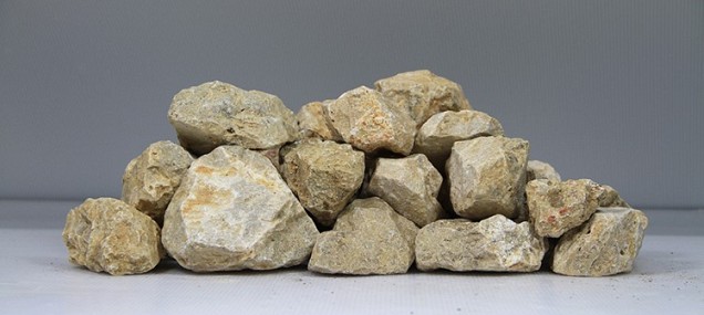 Gevulde steenkorf L100xb100xh50 cm. Yellow Star/calciet ~