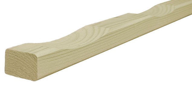 Vuren ventilatielat t.b.v. wandbekleding 3,8x5x420 cm. geïmpregneerd ~