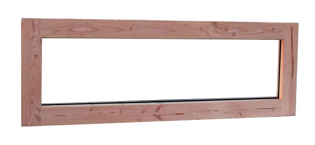 Douglas vast raam (zijlicht) Prestige met dubbelglas, 138,4x48,4 cm. onbehandeld. ~