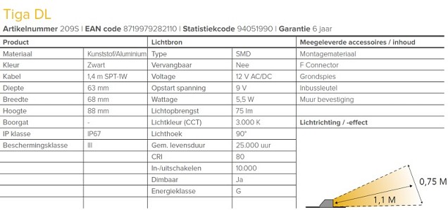 LightPro - Tiga DL - LED 5,5W - 12V ~