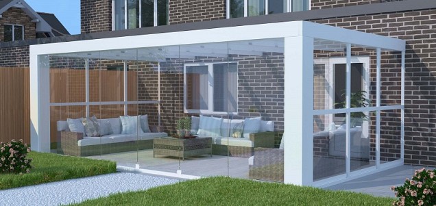 Verasol Cube veranda 5000Bx3500D mm excl. 5 glas panelen, kleur: n.t.b. ~