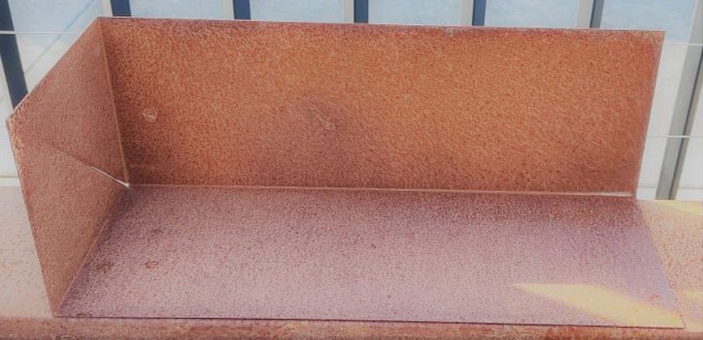 Stapelblok CorTen hoek 43x15x15 cm. (uitlopend 2026) ~