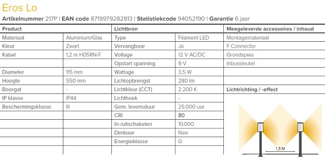 LightPro - Eros Lo - LED 3,5W - 12V ~