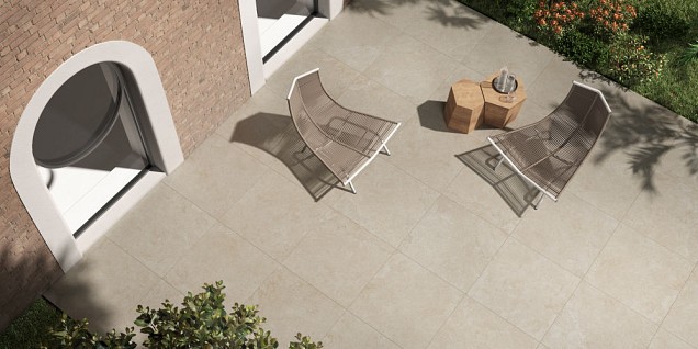 Keramische tegel TG 80x80x2 Entrée Framework Stone Beige ~