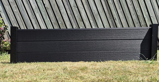 WPC Premium fence board Ebony Black 21x160 mm. (wb150) L-179 cm. ~