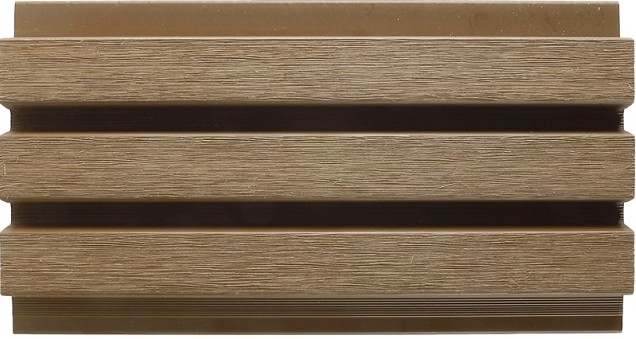 WPC WEO35 Gardenwall Teak 3,3x17x390 cm. E Klasse (wb 14 cm.) ~