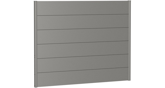 Wandpaneel Schutting zonder Acrylglas 180x135 kwartsgrijs-metallic ~