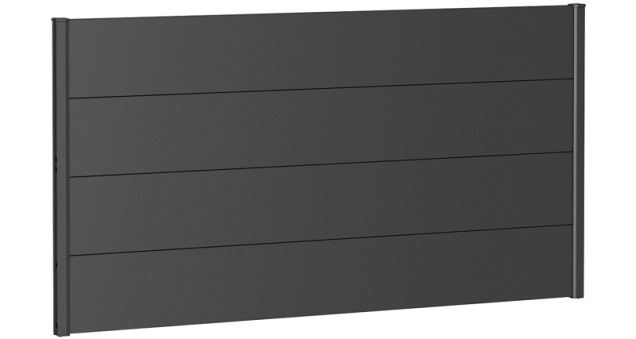 Wandpaneel Schutting zonder Acrylglas 180x90 donkergrijs-metallic ~