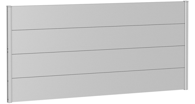 Wandpaneel Schutting zonder Acrylglas 200x90 zilver-metallic ~