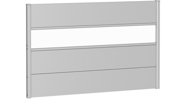 Wandpaneel voor Schutting met Acrylglas 150x90 zilver-metallic ~