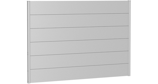 Wandpaneel Schutting zonder Acrylglas 200x135 zilver-metallic ~
