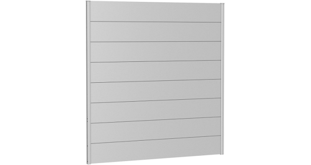 Wandpaneel Schutting zonder Acrylglas 180x180 zilver-metallic ~
