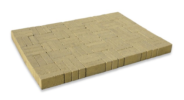 Dikformaat strak geel-witcement 20x6,5x6,5 cm. ~