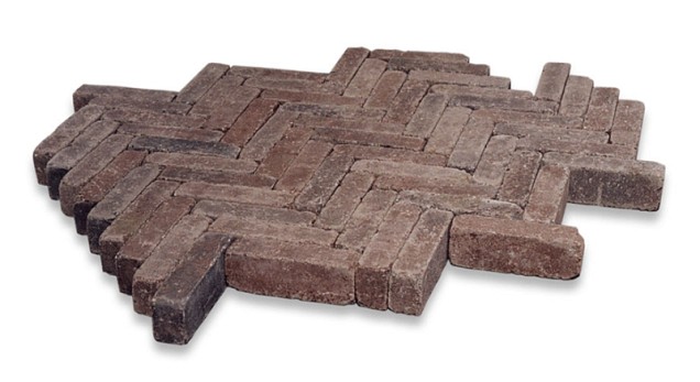 IJssels getrommeld bruin-zwart 15x5x7,5 cm. ~