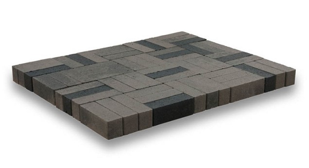 Dikformaat strak grijs-zwart 20x6,5x6,5 cm. ~