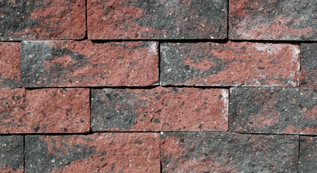 Splijtblokken rood/zwart 30x15x10 cm ~