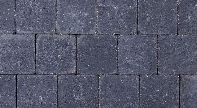 Kobbelstones getrommeld antraciet 10,5x10,5x7 cm. ~