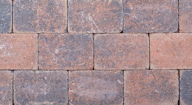 Kobbelstones getrommeld bruin-zwart 21x14x7 cm. ~