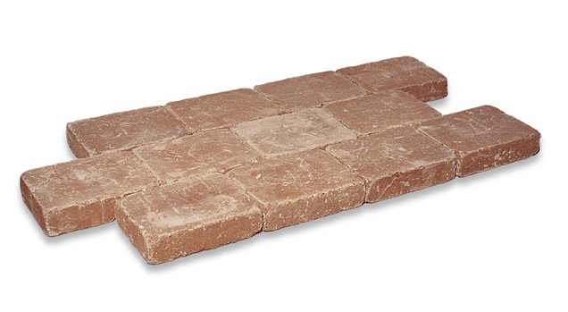 Kobbelstones getrommeld terracotta 28x21x7 cm. ~