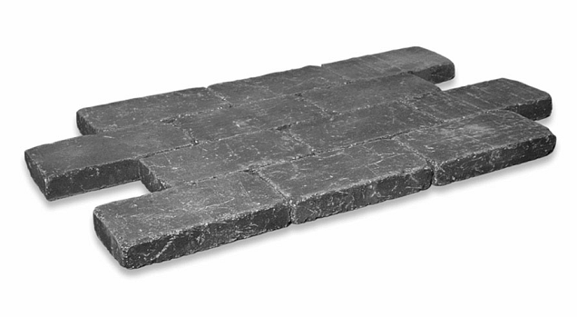 Kobbelstones getrommeld antraciet 42x21x7 cm. ~