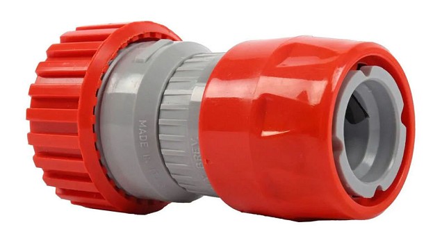 Snelkoppeling met stop en slanghouder Ø 18-23 MM PVC in blister ~