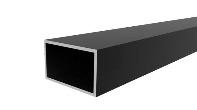 Cobra aluminium onderbalk 30x50 mm. L400 cm. RAL7016 ~