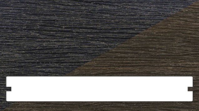 WPC 22,5x210 mm. L=300 cm. Fiberdeck Vintage Graphite - Wenge ~