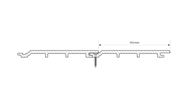 WPC WEO Essential 15x173 mm. L=290 cm. E-klasse Dark Grey (wb 153 mm.) ~
