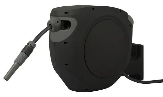 Talen Tools – Wandslangenbox – Tuinslang ½” van 25 meter - Met twee muurbeugels – Automatisch oprolsysteem ~