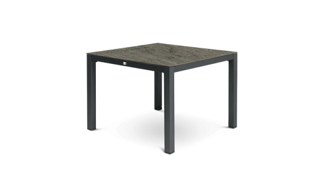 Briga Dutch Table Trespa blad kleur Oak Grey Charcoal Frame / Oak Grey (100x100 cm) ~