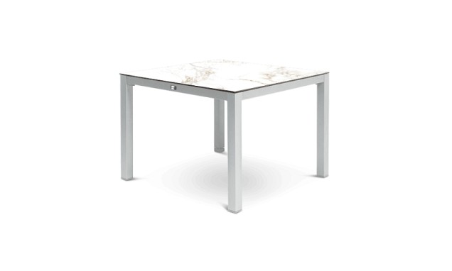 Briga Dutch Table Dekton steen Blad kleur Entzo Wit Frame / Entzo (100x100 cm) ~